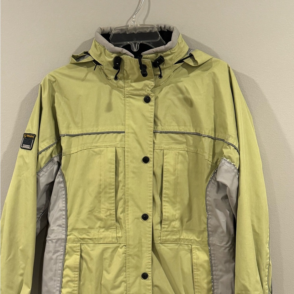 Ski Coat Snowboard Wetskins Waterproof Womens Small Green Gray Hooded